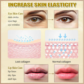 Miniling eye masks in use on a model