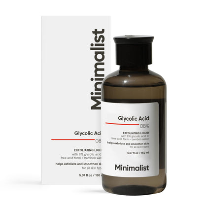 Minimalist Glycolic Acid 8% Exfoliating Toner 150ml front view