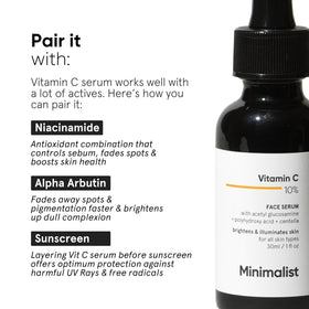 Minimalist Vitamin C Serum in a bathroom setting