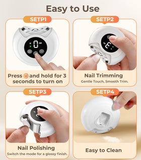 MINISO nail clipper in use on a baby's nails