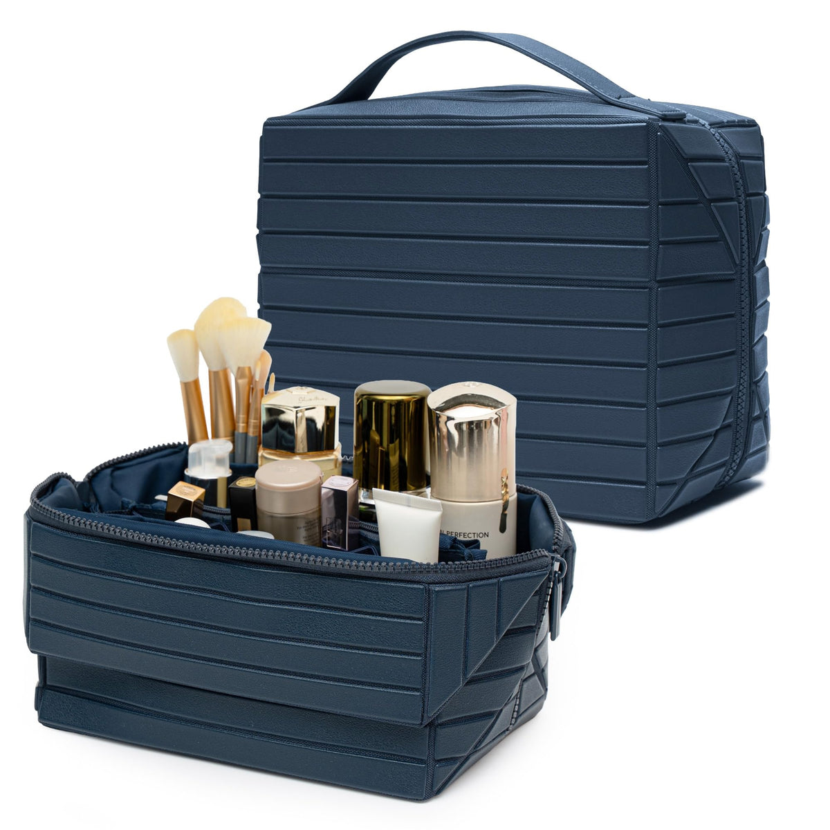 Minoisome Travel Makeup Bag front view in black