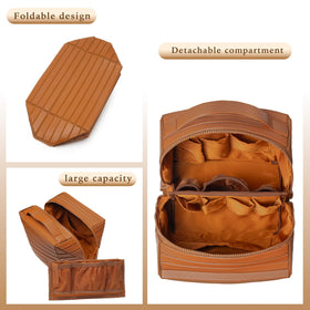 Minoisome Travel Makeup Bag with cosmetics inside
