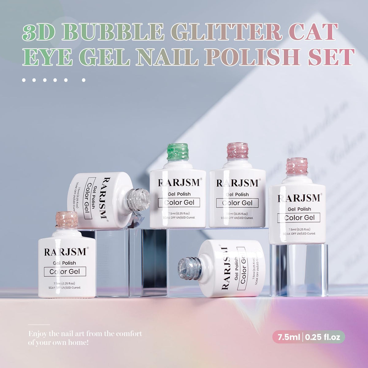 Mint Green shade from RARJSM Cat Eye Gel Nail Polish
