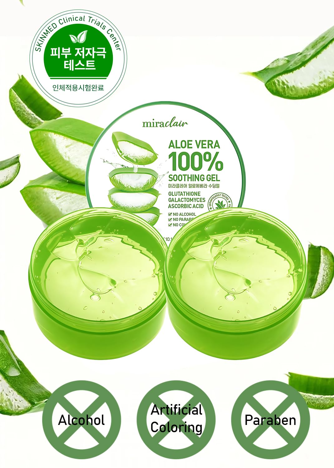 MIRACLAIR Aloe Vera Gel used on hair