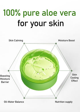 MIRACLAIR Pure Aloe Vera Gel on a bathroom shelf