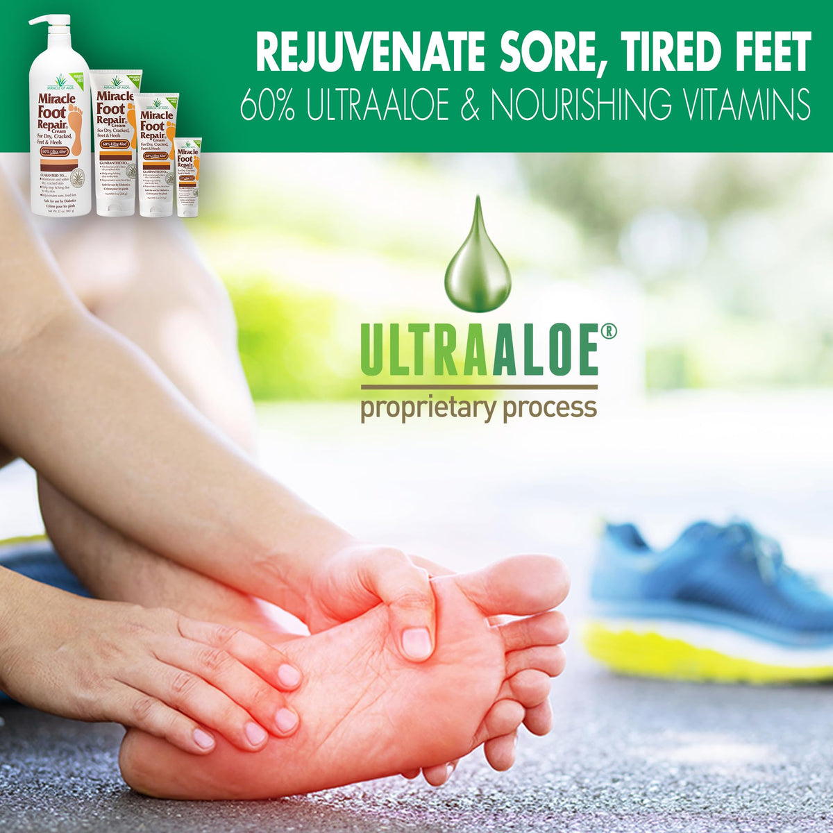Miracle of Aloe Aloe Vera Lotion and Foot Cream Combo lifestyle scene