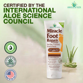 Miracle of Aloe Foot Repair Cream 8 Oz back view