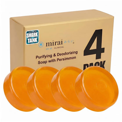 Mirai Persimmon Soap front view with packaging