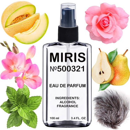 MIRIS Eau de Parfum 100ml front view with a clear bottle