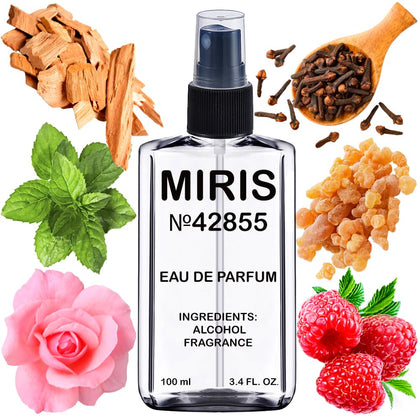 MIRIS Eau de Parfum 100ml front view with floral design