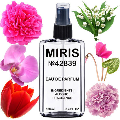 MIRIS Eau de Parfum 100ml front view with floral design