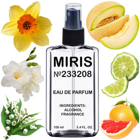 MIRIS Eau de Parfum 100ml front view with floral design