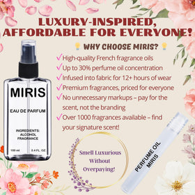 MIRIS Eau de Parfum 100ml side view