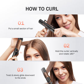 MiroPure Flat Iron Hair Straightener creating curls