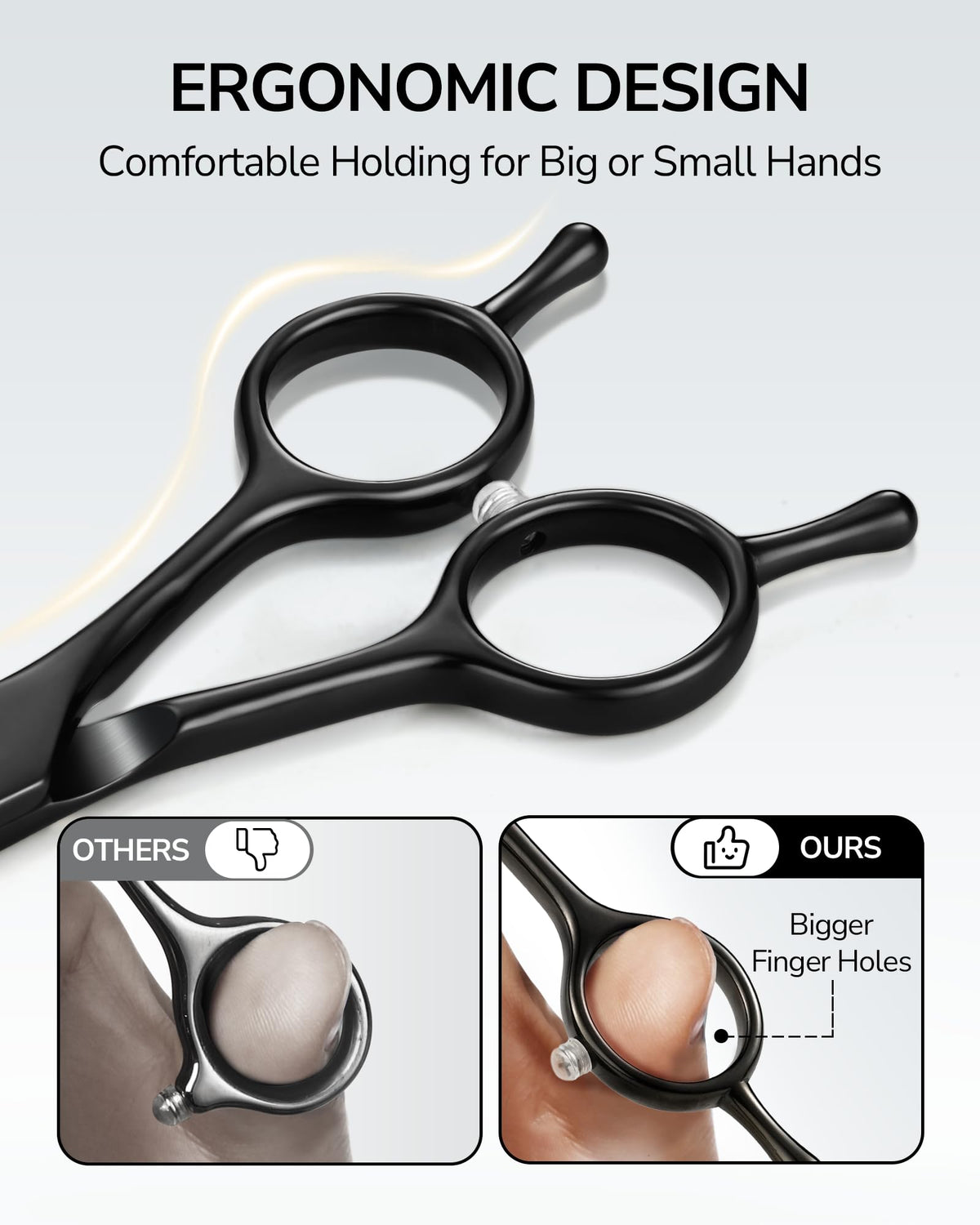 Mirror polish finish of ULG Hair Cutting Scissors