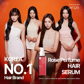 Mise En Scene Perfect Rose Perfume Serum back view with ingredients