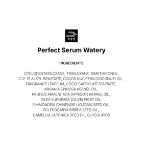 Mise En Scene Perfect Serum Watery Hair Oil with matching products
