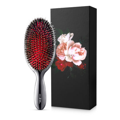 MIŠEL Professional Boar Bristle Hair Brush front view