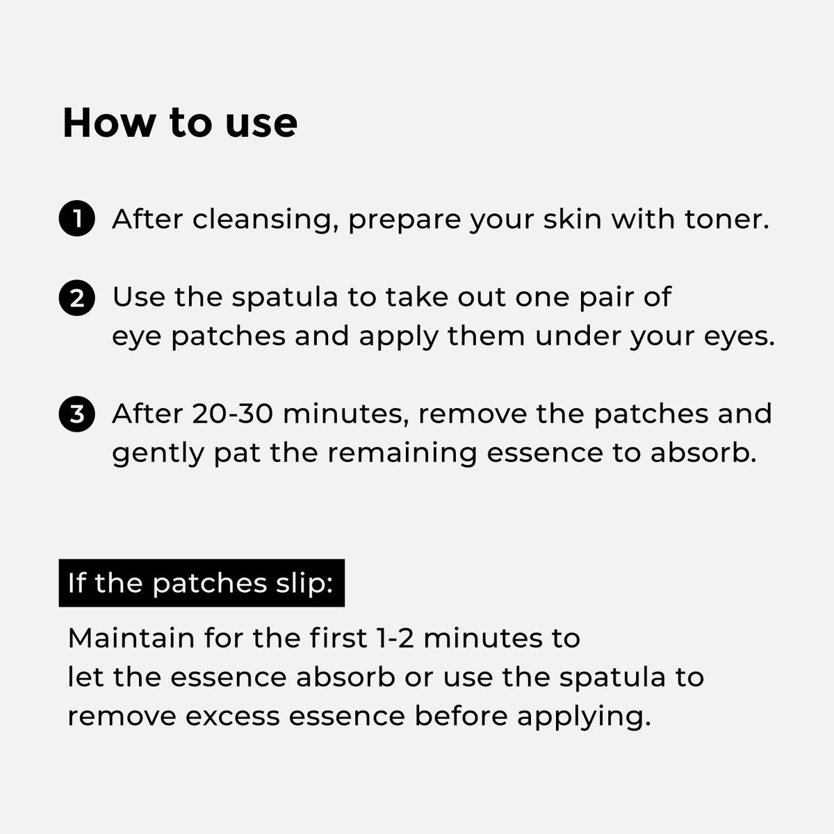 misoli Under Eye Patches being used in a self-care routine