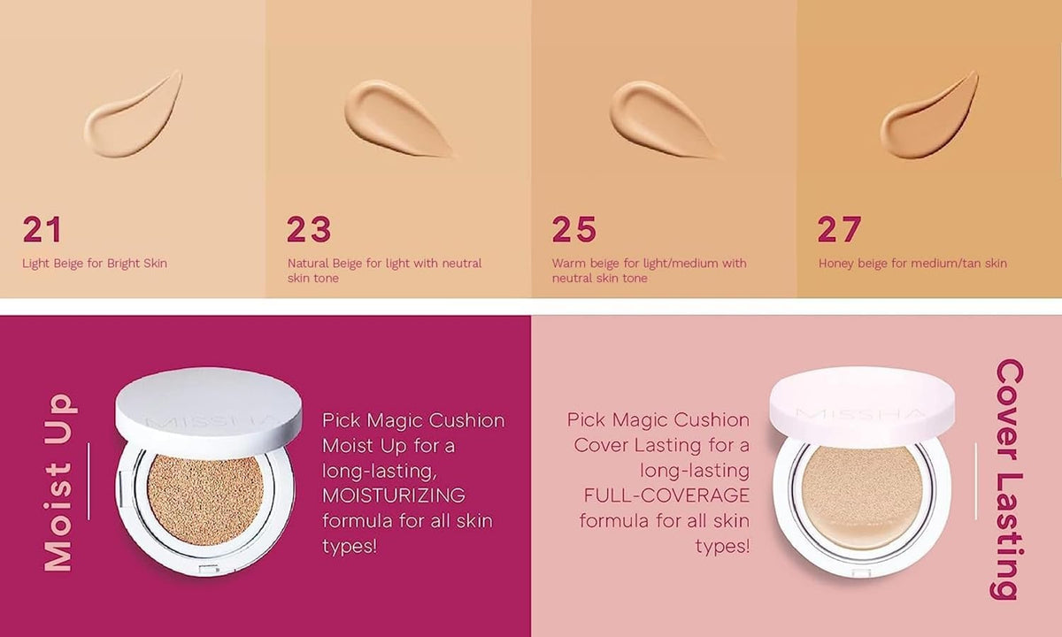 MISSHA Magic Cushion Foundation 2 Pack back view with product details
