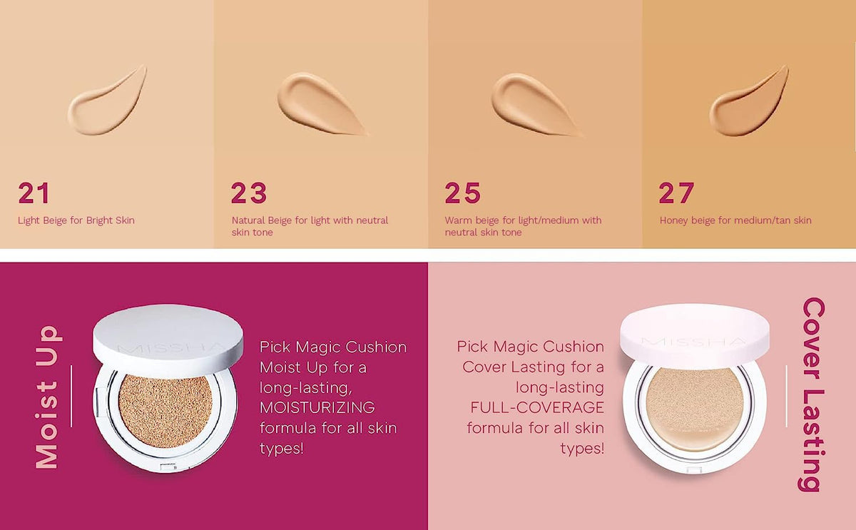 MISSHA Magic Cushion Foundation No.21 Light Beige lifestyle application