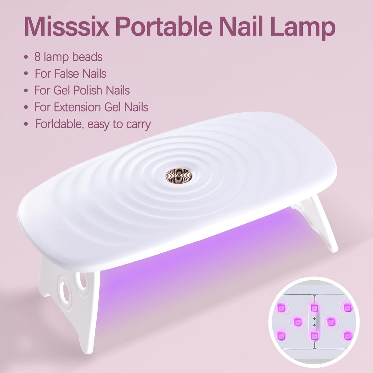 Misssix Extra Short Square Gel Nail Tips displayed in packaging
