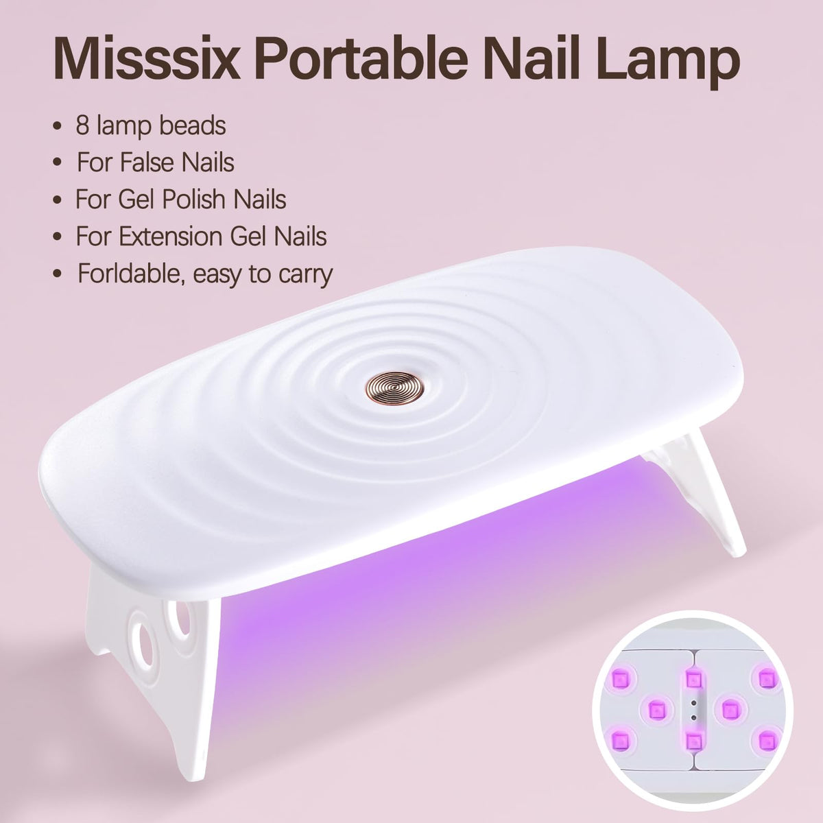 Misssix nail tips kit packaging with clear nail tips and accessories