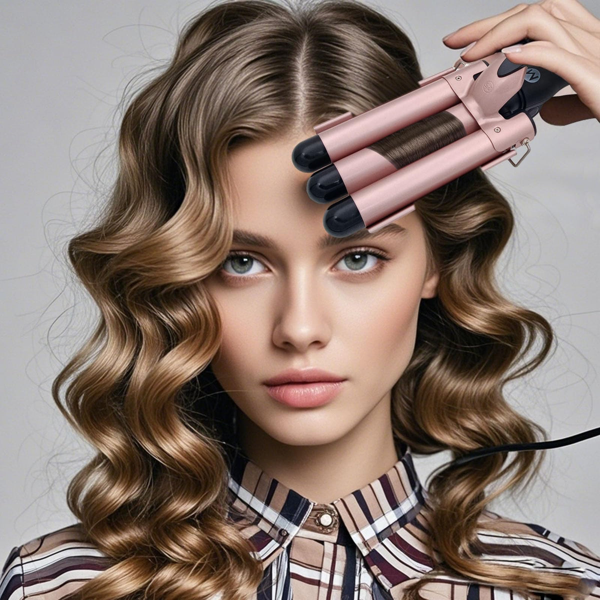 Mistcado 3 Barrel Curling Iron packaging and accessories