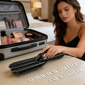 Mistcado 3 Barrel Curling Iron with heat-resistant glove included