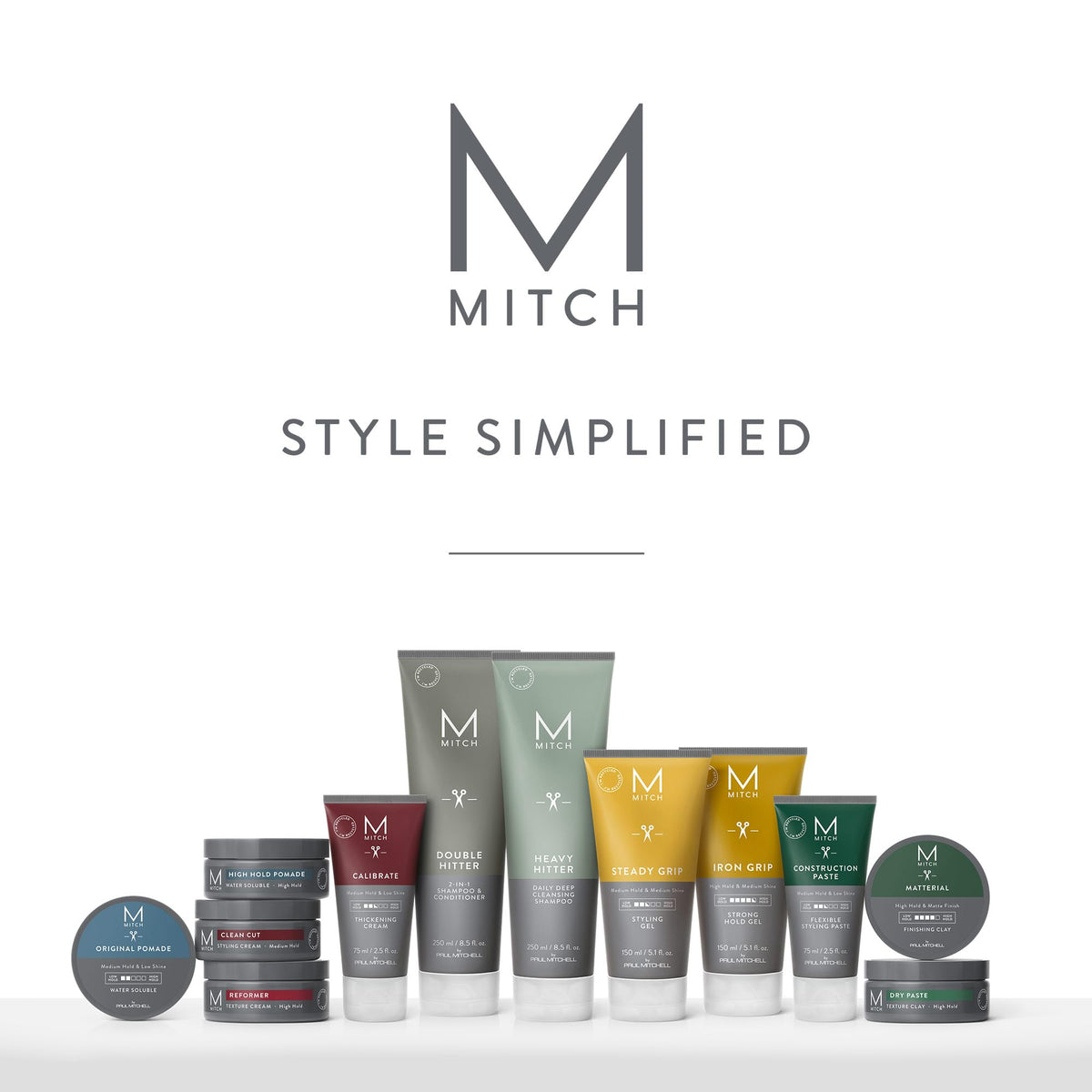 MITCH Clean Cut Styling Cream with other hair care products