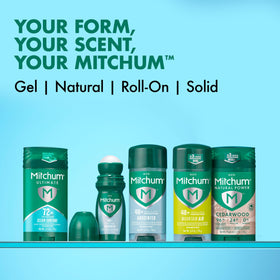 Mitchum deodorant applied to skin