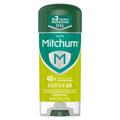 Mitchum Men’s Antiperspirant Deodorant Gel 3.4 oz Mountain Air front view