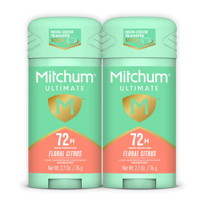 Mitchum Women Antiperspirant Deodorant 72H Protection Floral Citrus front view