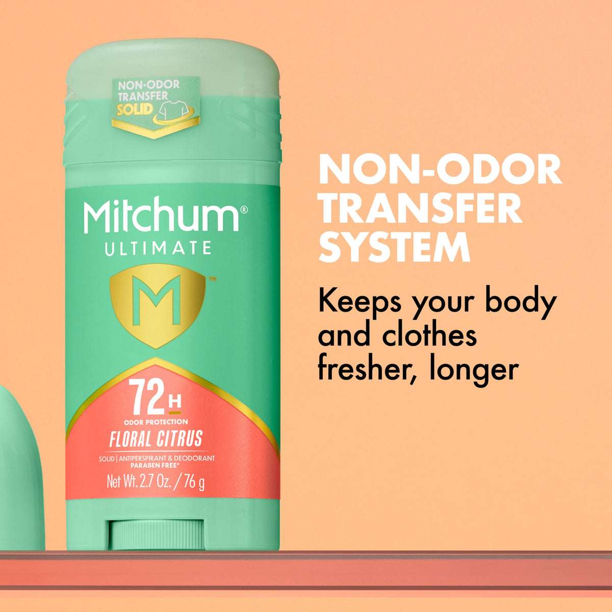 Mitchum Women Antiperspirant Deodorant 72H Protection Floral Citrus side view