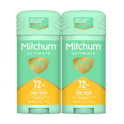 Mitchum Women Antiperspirant Deodorant Pure Fresh 2 pack front view