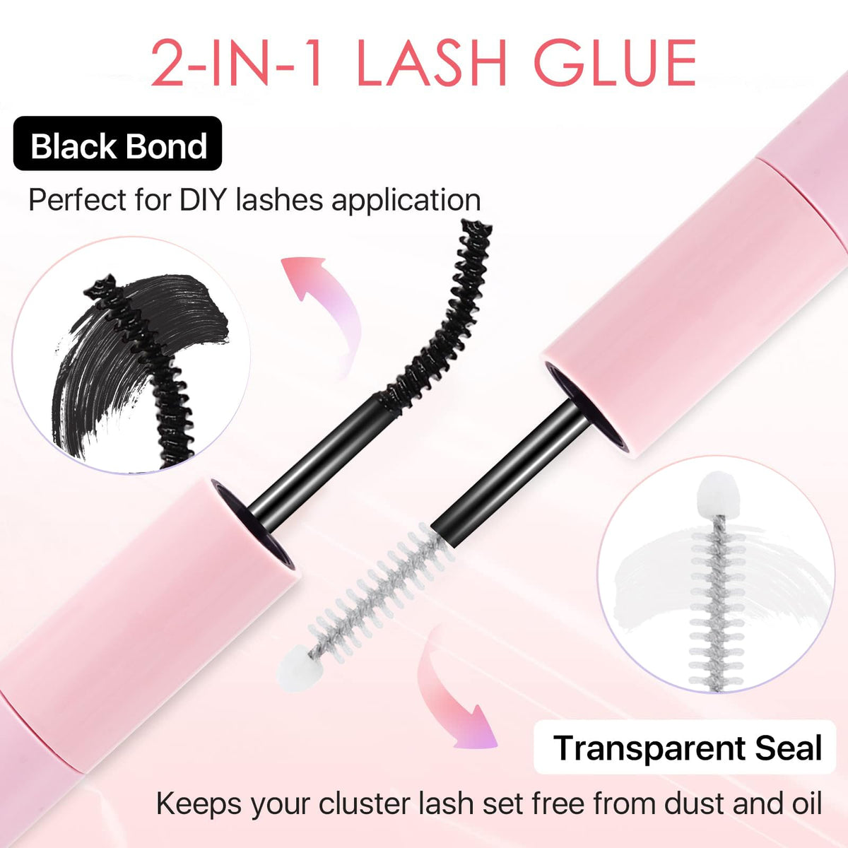 Miuffue Eyelash Glue 18g side view showing packaging