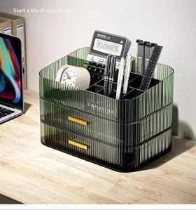MIUOPUR Makeup Organizer on a vanity table with beauty products