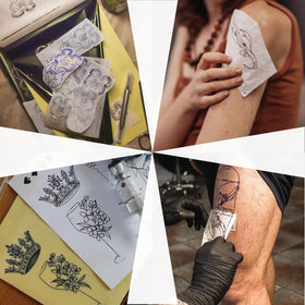 Miuxia Tattoo Transfer Paper dimensions on a ruler