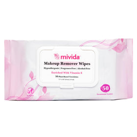 mivida Hypoallergenic Makeup Remover Wipes front view packaging