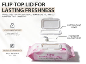 mivida Makeup Remover Wipes resealable lid feature