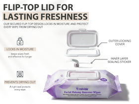 mivida makeup remover wipes showing ingredients list