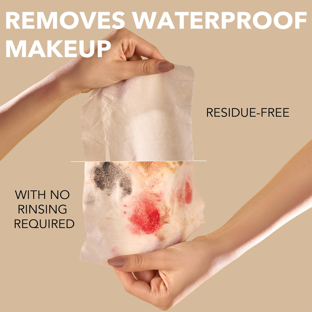 mivida makeup remover wipes showing texture