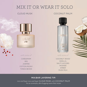 MIX:BAR Coconut Palm Hair + Body Mist 5oz bottle side view