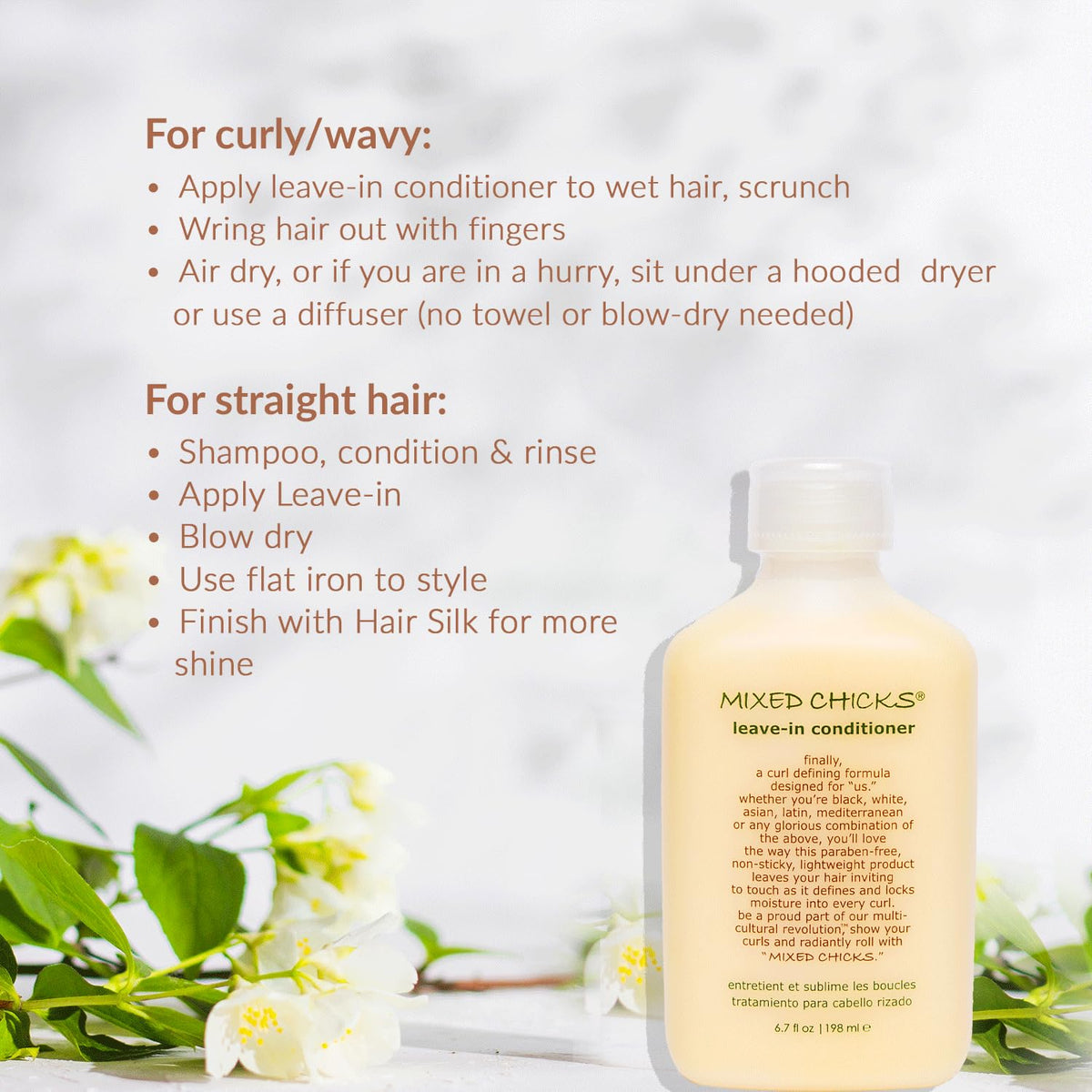 Mixed Chicks Curl Defining Leave-In Conditioner 6.7 fl. oz. texture close-up
