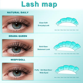 Mixed individual lashes in AMZGIRL LASH kit
