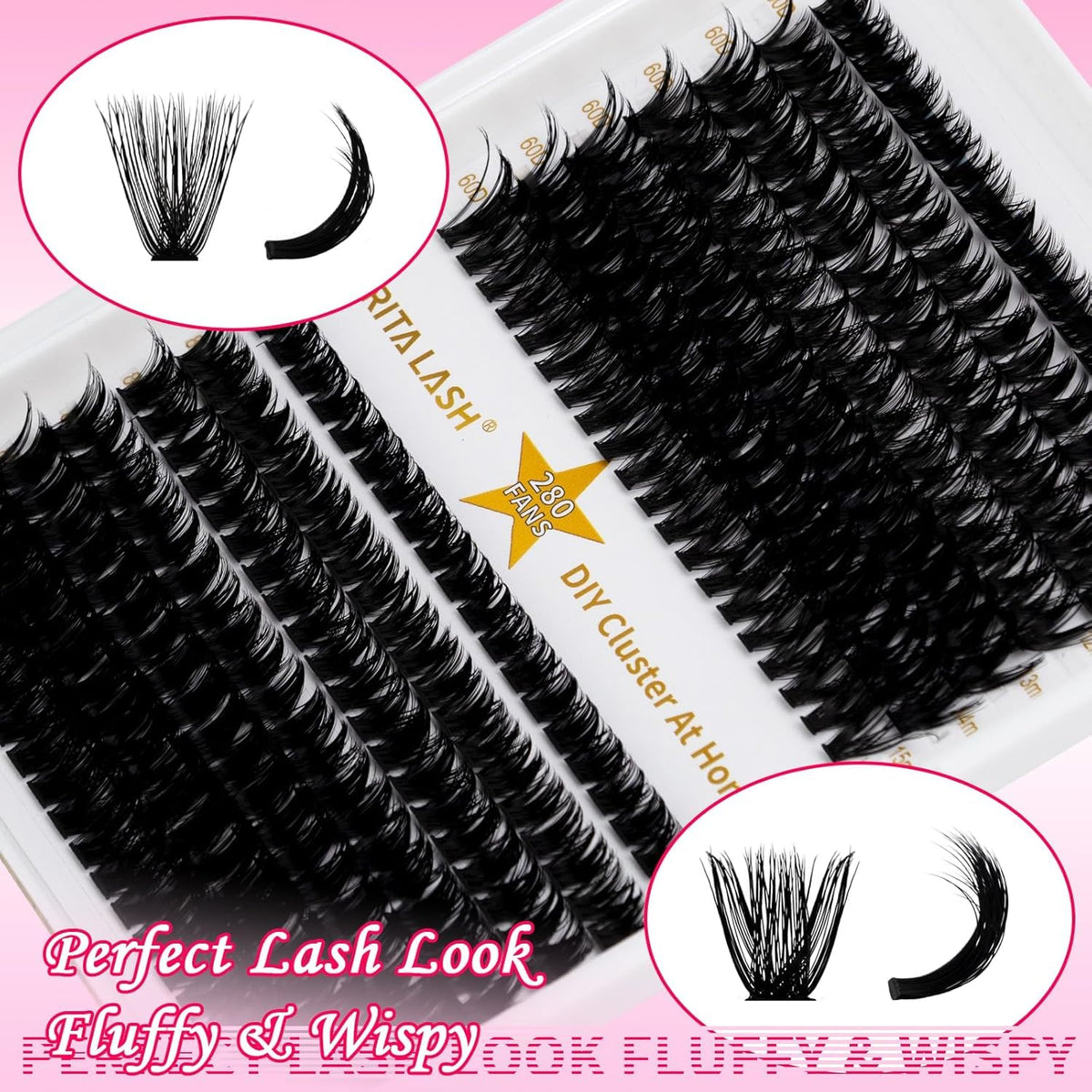 Mixed length cluster lashes in the RITALASH kit