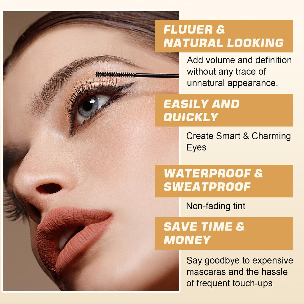 Mixing brush included in WEILNELL Eyelash & Eyebrow Color Kit
