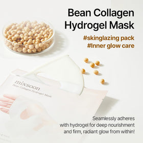 mixsoon Bean Collagen Hydrogel Mask application on face