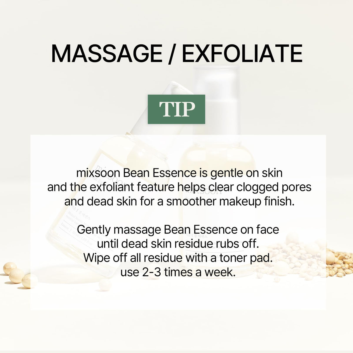 mixsoon Bean Essence 30ml with other skincare products