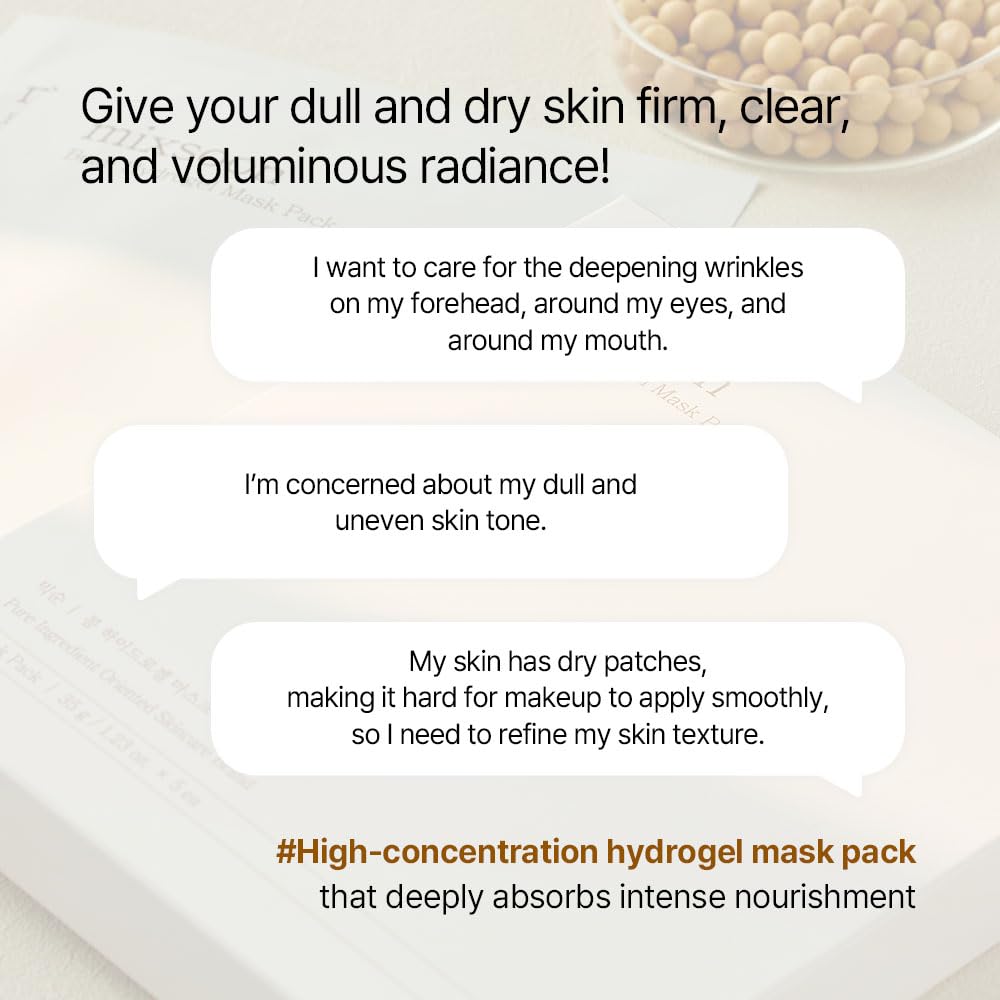 mixsoon Hydrogel Collagen Mask ingredients list on packaging